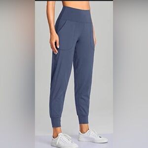 Oalka Women’s High Waist Joggers  Dark Lavender Leggings Size XS